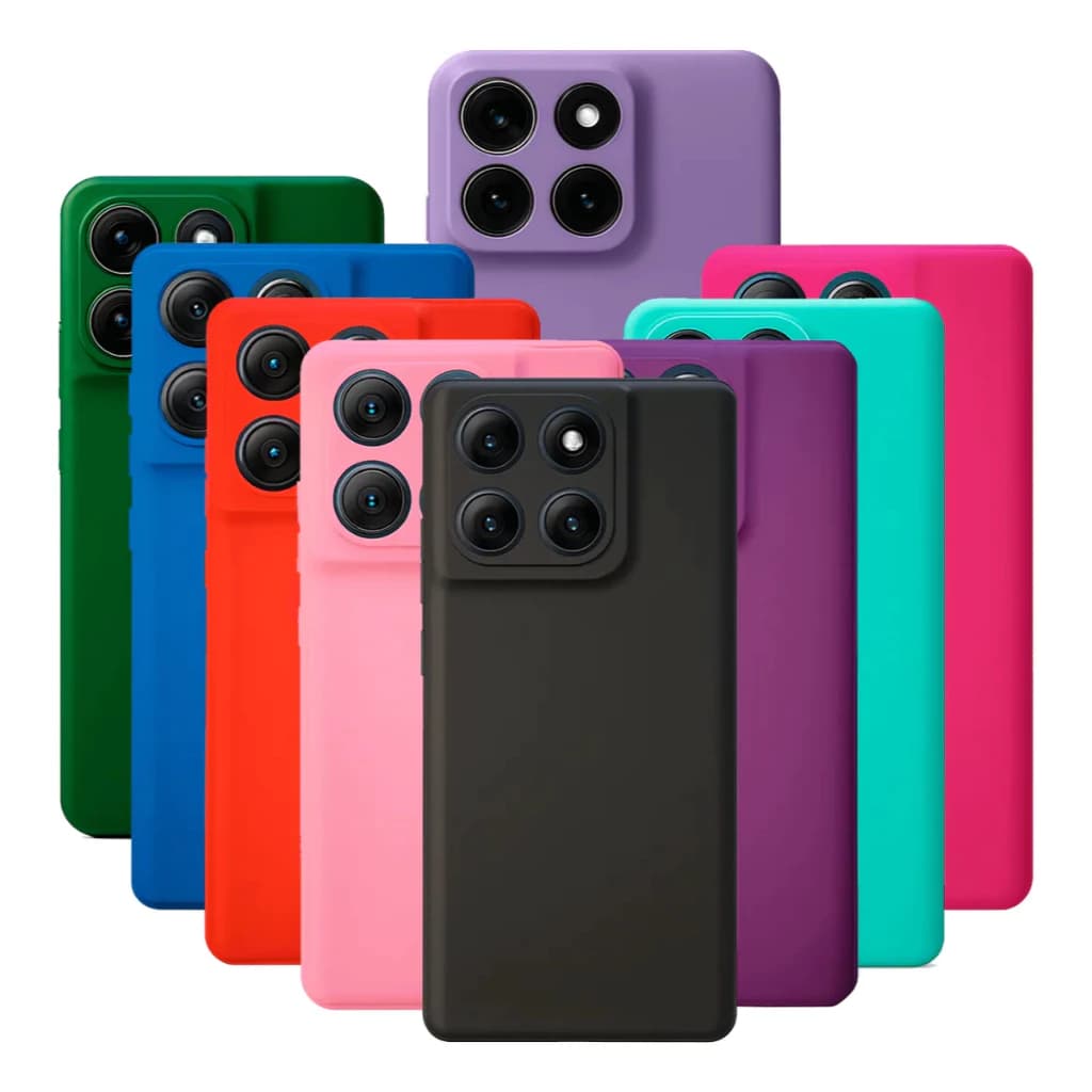 Kit 2X1 Motorola Moto G47 5G - Capa Silicone Aveludada Colorida + Película Frontal Ceramica 9D *