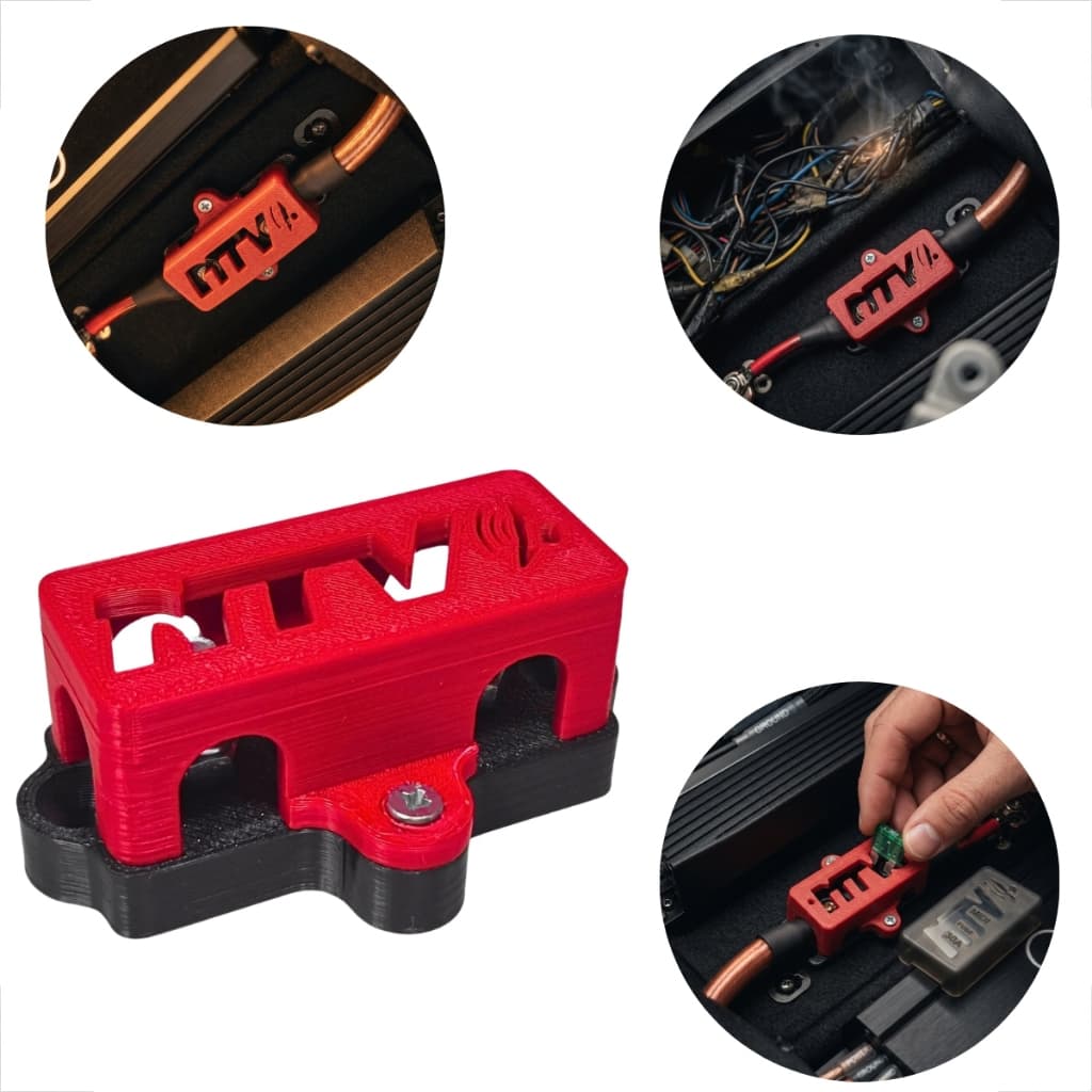 Porta Fusível Midi Mini Anl Para Fios de 6mm Som Automotivo Módulo de Som