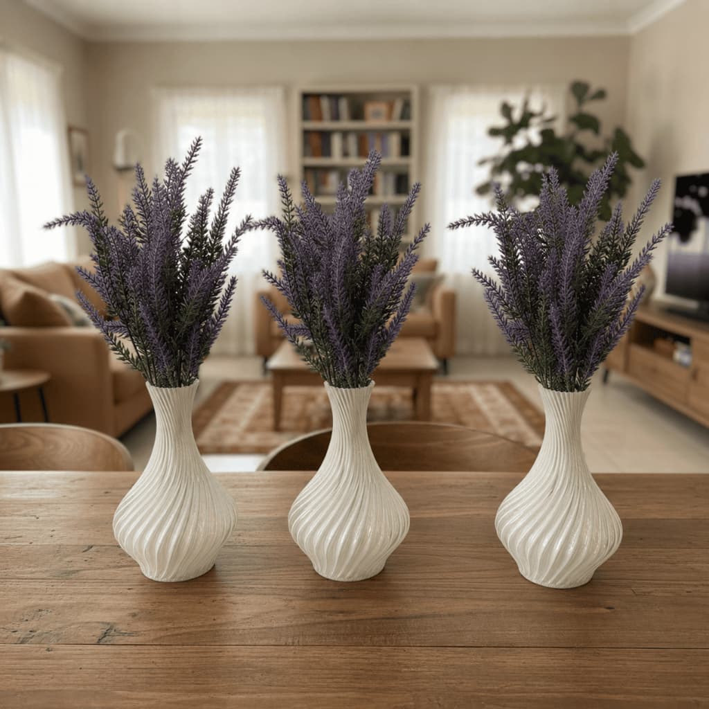 Vaso de Plástico Efeito Vidro 18cm Translúcido – Decoração Moderna e Elegante