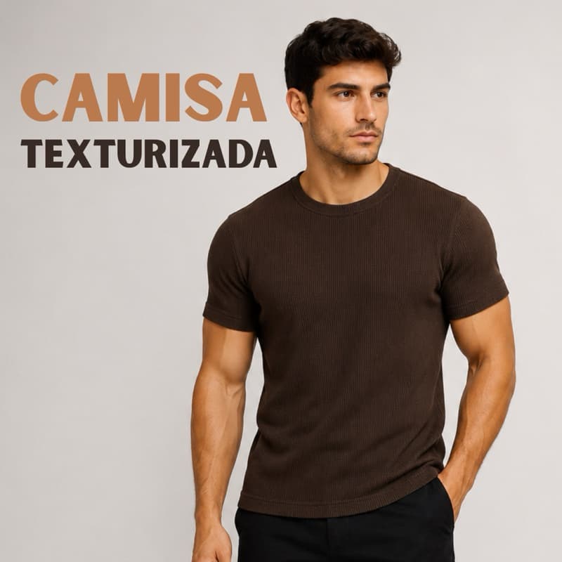 Camisa Texturizada Masculina - Alta Qualidade - Envio Imediato