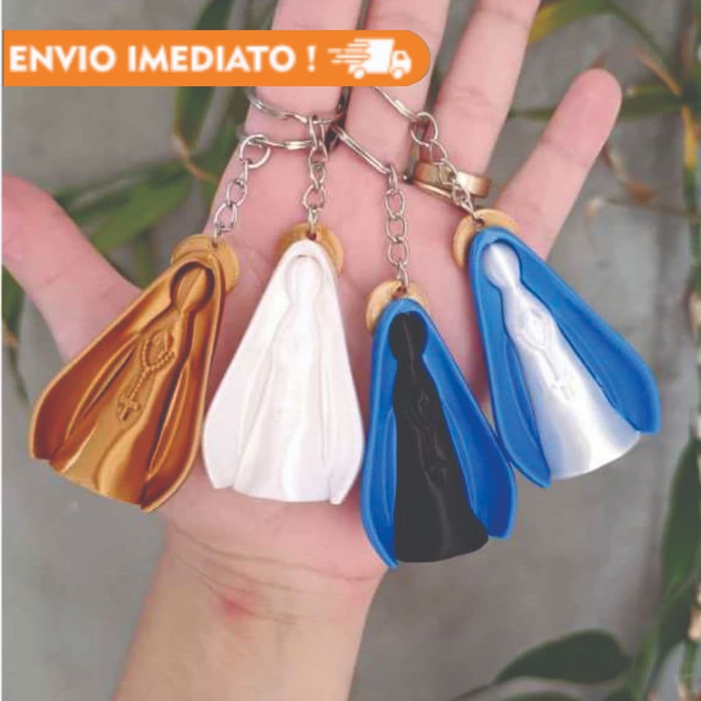Chaveiro Nossa Senhora 3D - Lembrança Religiosa e Fé