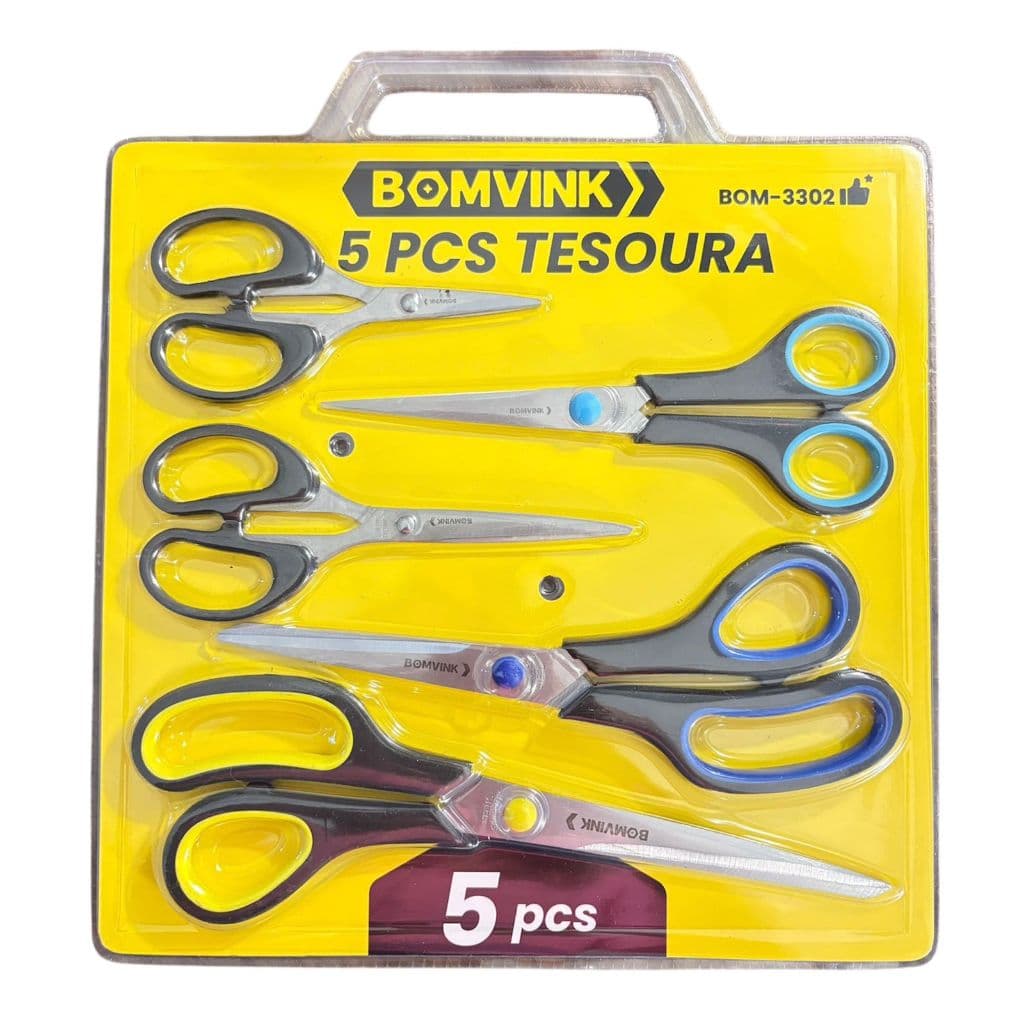 KIT COM 05 TESOURAS MULTIUSO