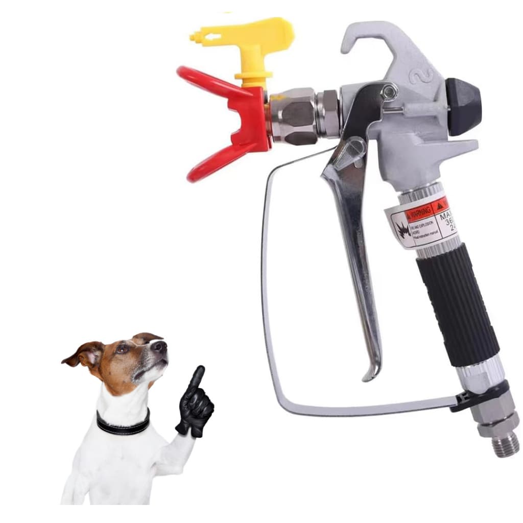 Pistola Metálica Para Maquina De Pintura Airless Mais Bico 517 Premium Alta Pressão