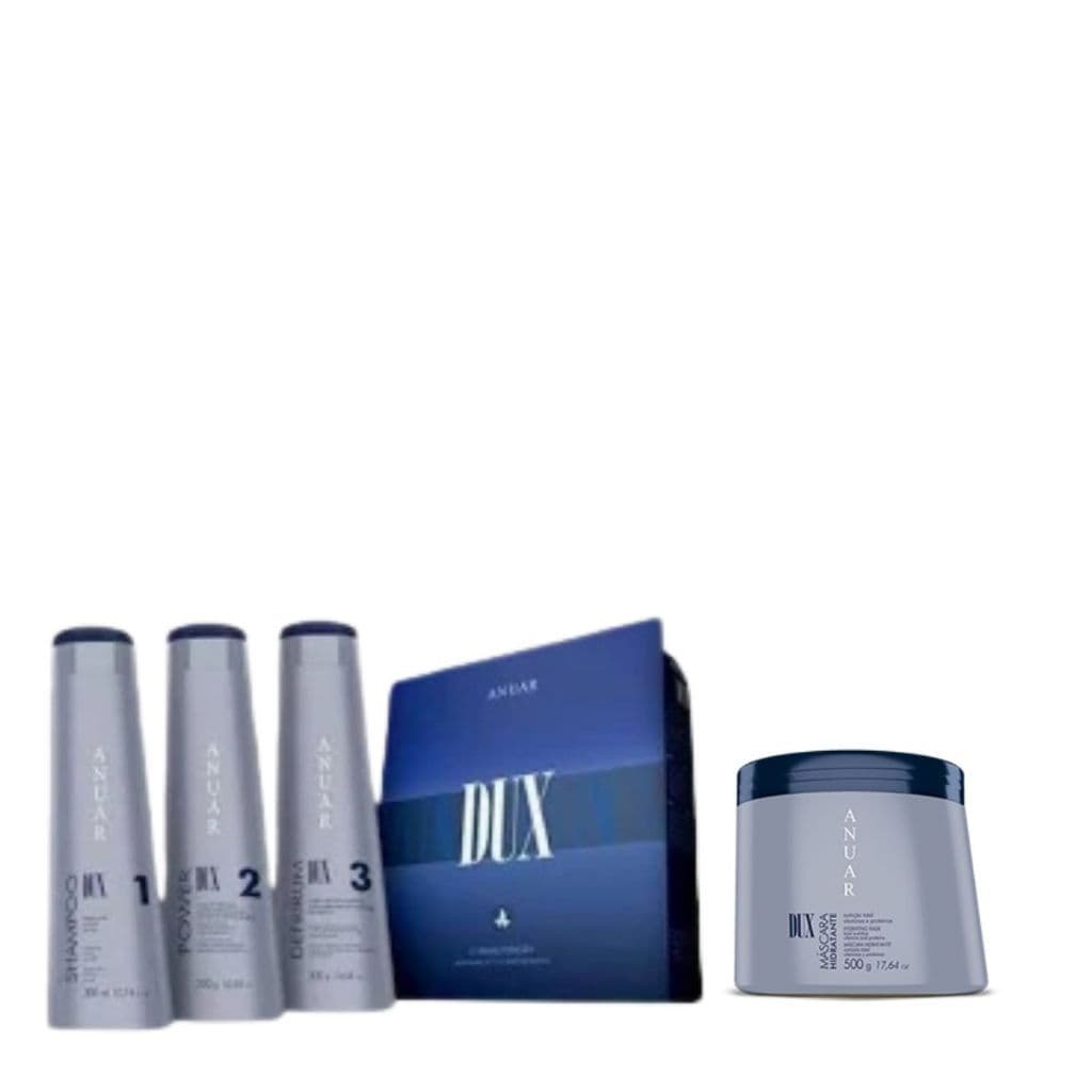 Kit para cabelos afro, cacheados e crespos - 900ml + Máscara Hidratante 500g - linha Dux - Anuar