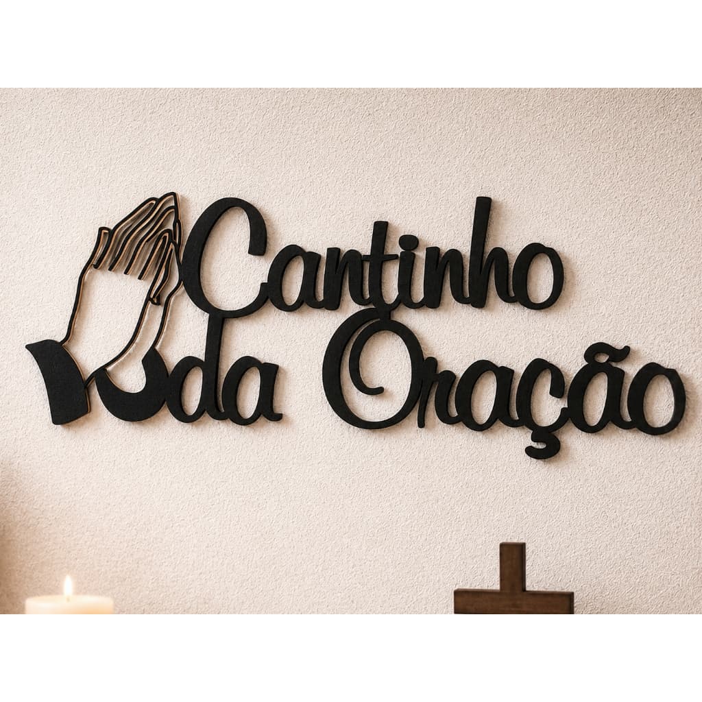 Placa Cantinho da Oração 3D Religiosa Moderna Fé Cristã Paz Para Sala Quarto e Lar Abençoado Decoração Religiosa Premium