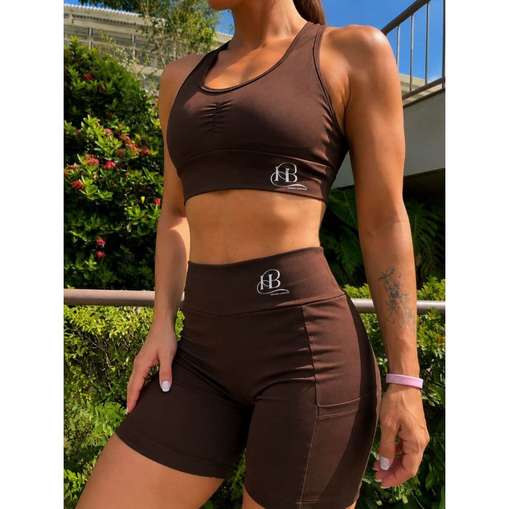 Conjunto Fitness Academia Short com bolso e Top  nadador sustentação e compressão e alta qualidades