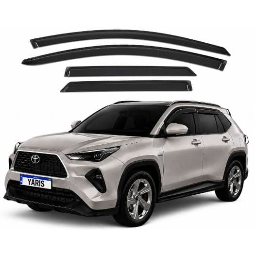 Calha Defletor de Chuva Toyota Yaris Cross 2026  4 Portas Acrílico Fumê Ecoflex