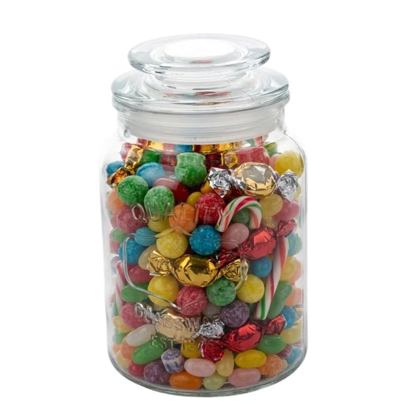 Pote Hermético de Vidro com Tampa 1200ml, Porta mantimentos de Vidro Vintage – Ruvolo