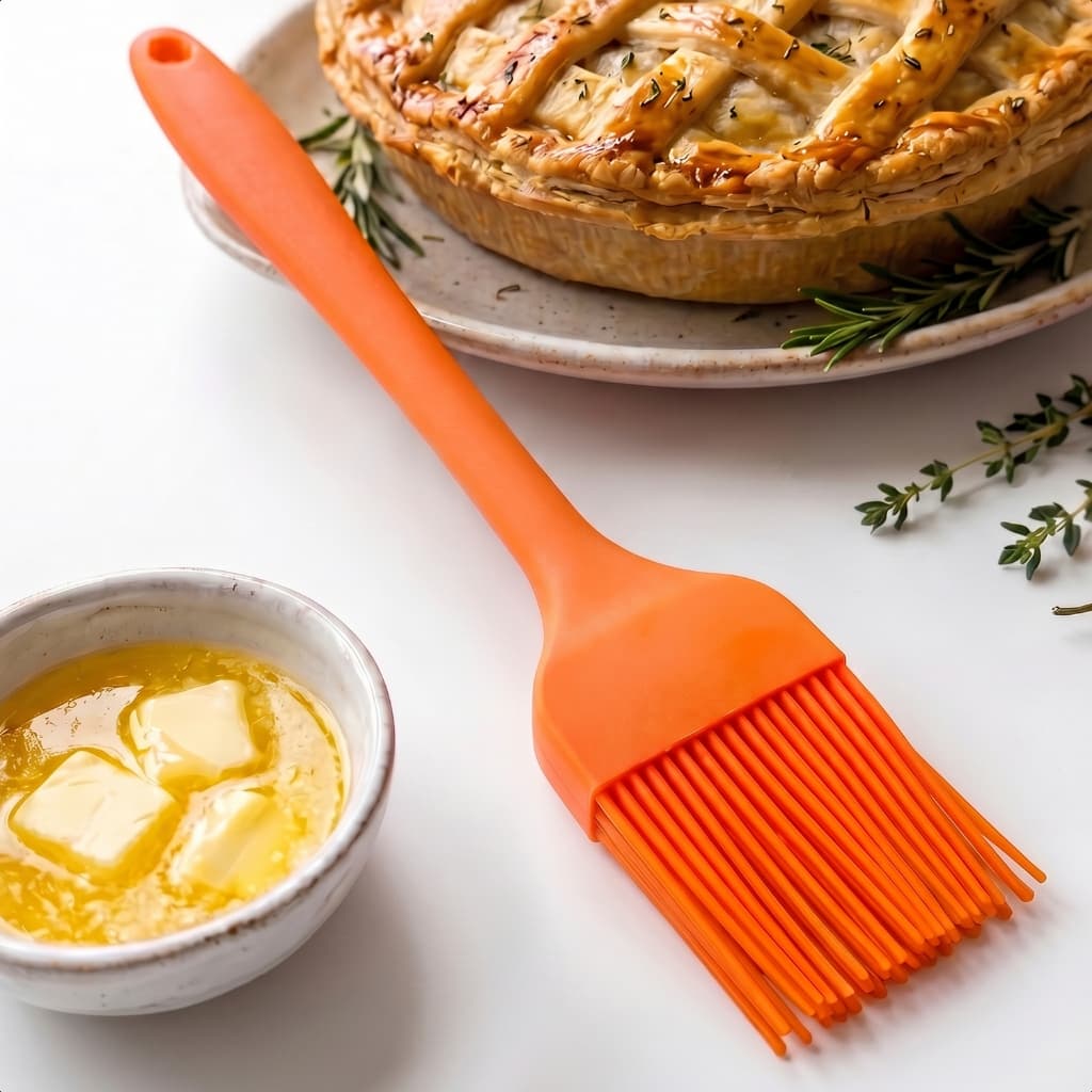 Pincel Culinário De Silicone 25cm Multiuso Antiaderente Untar Forma Carne Bolo Pão Churrasco