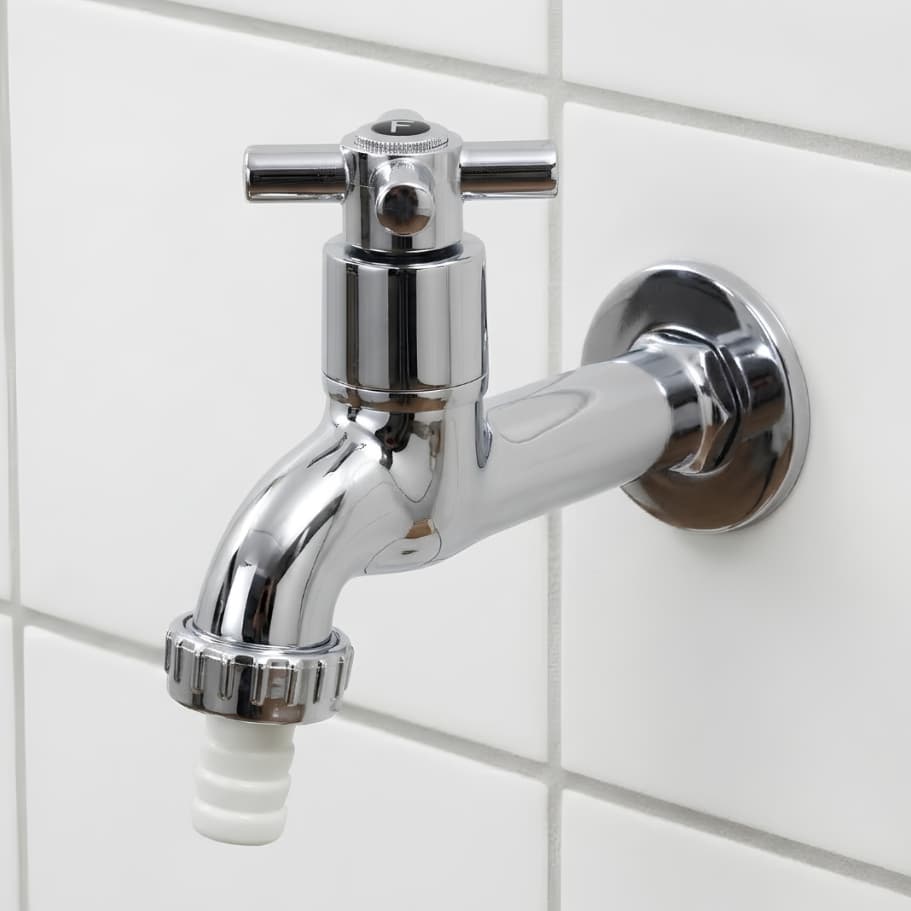 Torneira Para Jardim Tanque Lavanderia Área de Serviço Uso Geral Cromada Abs 1/4 de Volta 6130 C54