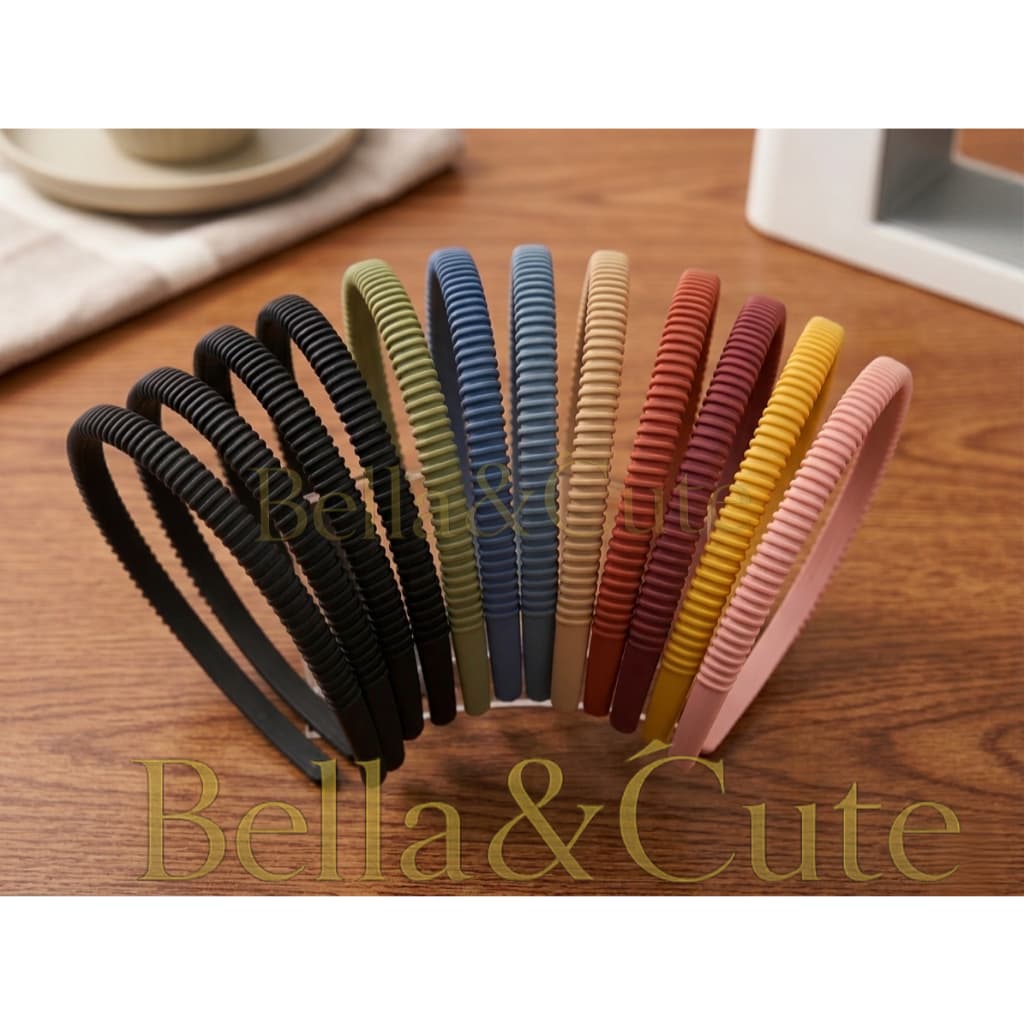 Kit 12 Tiaras de Cabelo Slim Espiral Antiderrapante - Cores Sortidas Tendência 2026