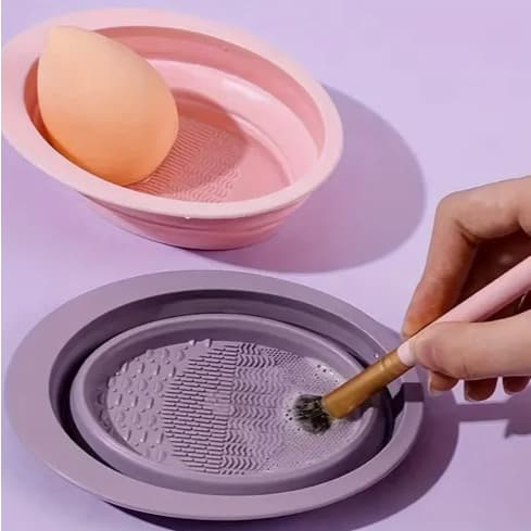 ANA1108 Tigela dobrável Tigela de Lavagem Escova da Composição de Silicone Tigela Dobrável