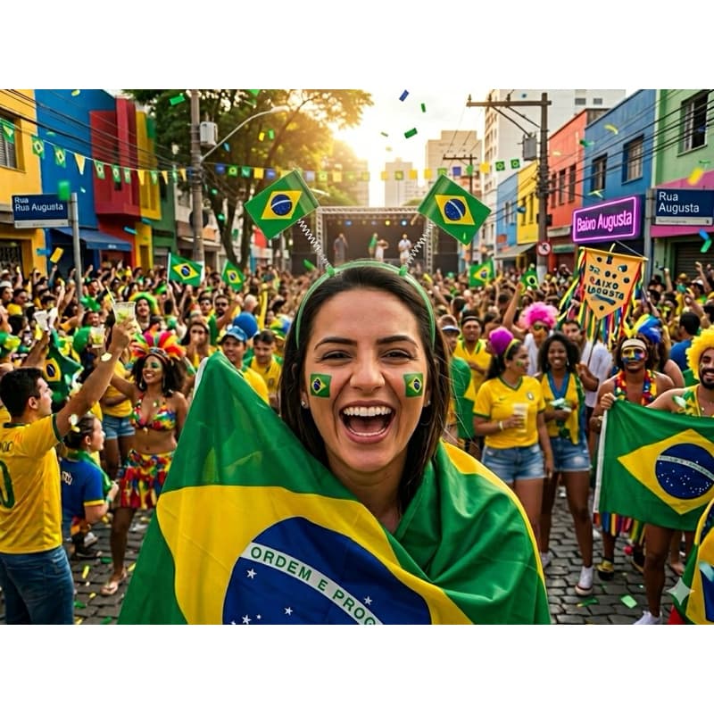 Tiara da Bandeira do Brasil - Copa do Mundo 🇧🇷 🌍