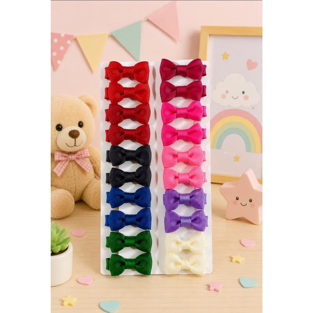 Kit 20 Mini lacinhos de Cabelo Infantil laço de menina prendedor de cabelo presilha laço acessórios infantil