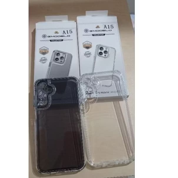 Capinha Samsung Galaxy A15 Anti-Shock Transparente / Preto Transparente.