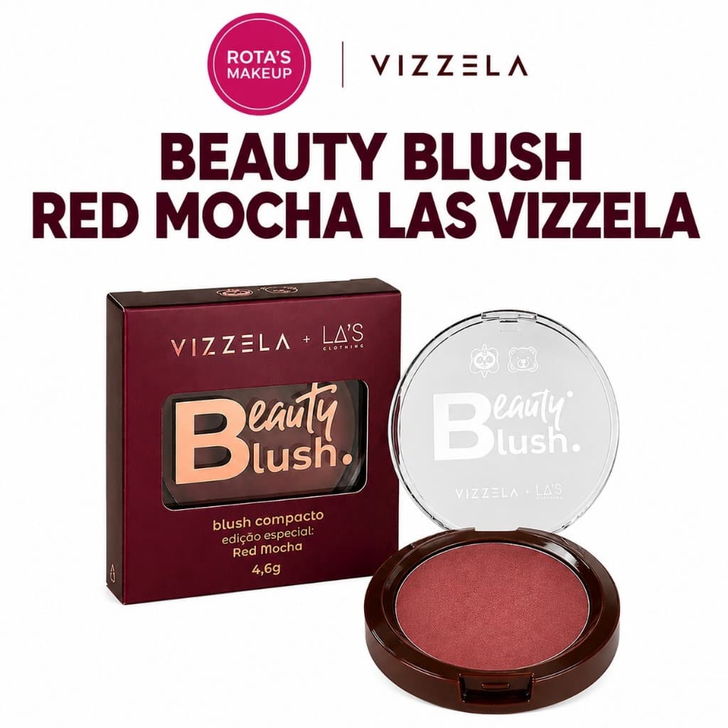 Beauty Blush Compacto Red Mocha Vizzela + L'as 4,6g
