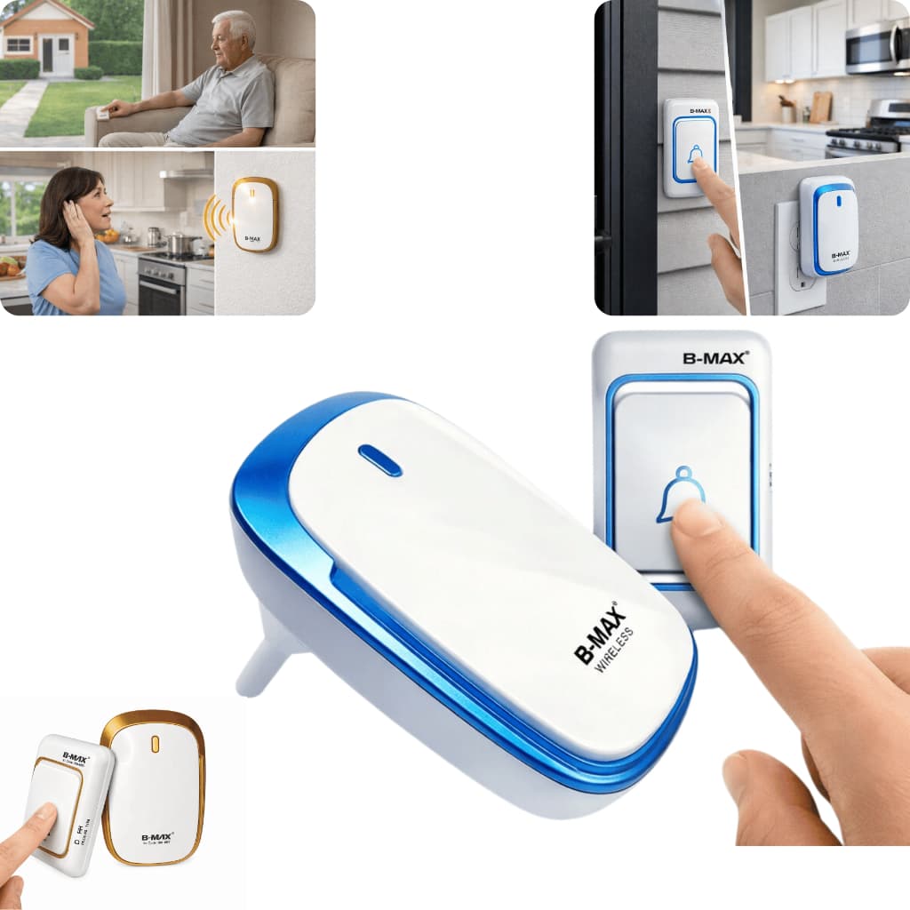 Campainha Sem Fio externa Bivolt 36 Toques Longo Alcance até 100m Fácil Instalação Ajuda Idoso