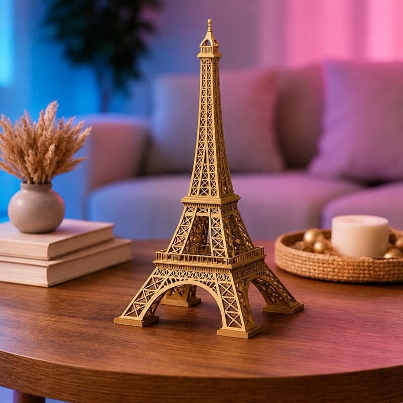 Escultura Torre Eiffel Decorativa Moderna Arquitetura Paris Enfeite Sala Estante Presente Criativo