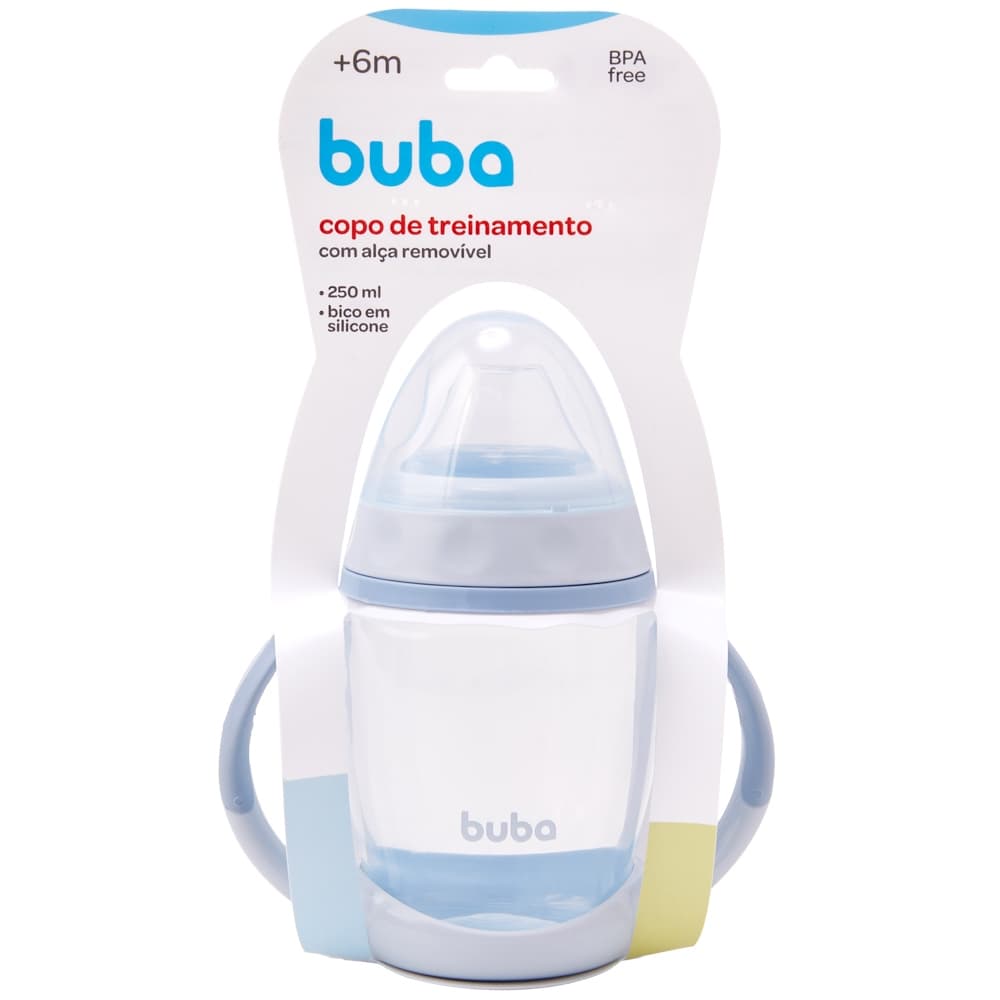 Copo de Treinamento com Alça Buba 250ml Copo Bebe Menino Azul Lançamento
