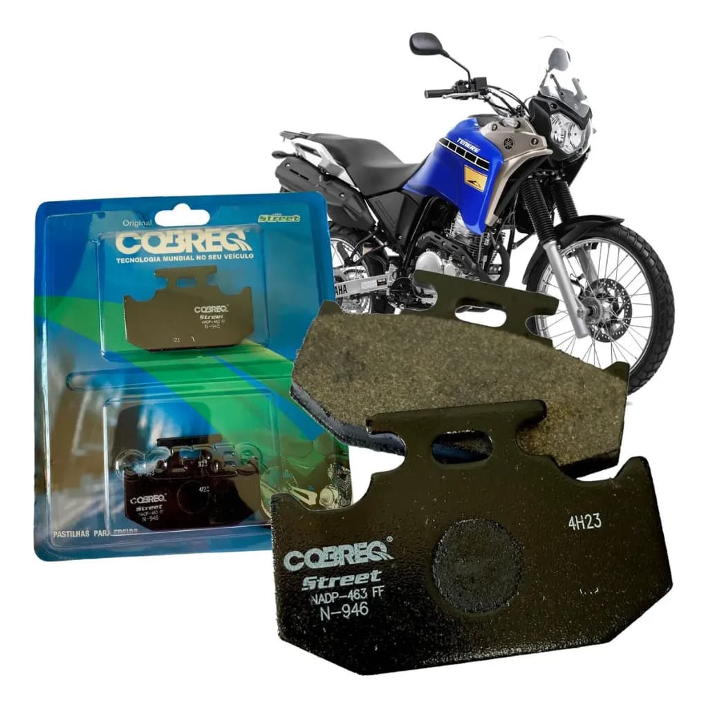 Pastilha Freio Traseiro Yamaha XTZ 250 Tenéré 2011 a 2019 Original Cobreq