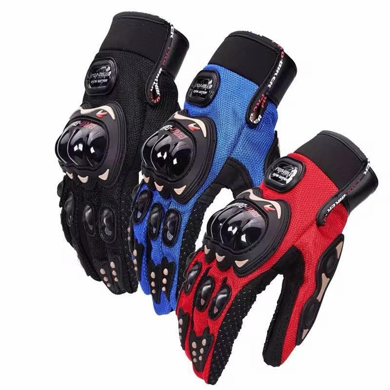 Luva Pro Biker Moto Motocross Trilha Bike Ciclismo Antiderrapante Com Reforçada Unissex Vermelho