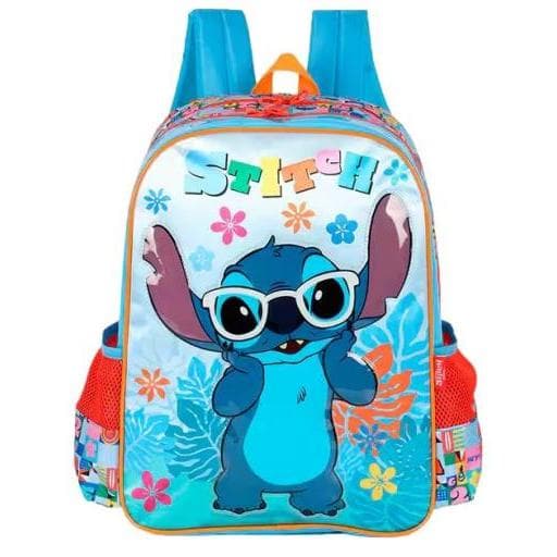 Mochila escolar em poliéster, Stitch, Luxcel - PT 1 UN