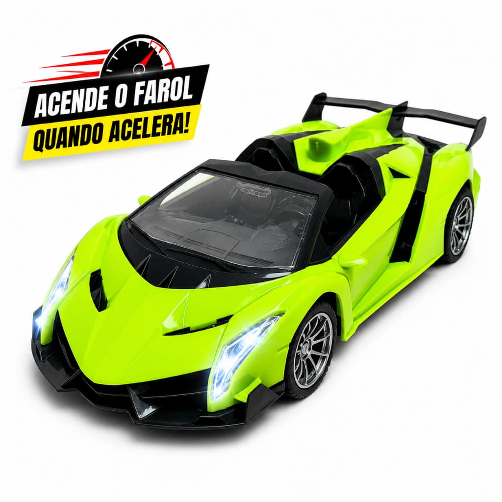 Carrinho de Controle Remoto Carro com Farol em Led