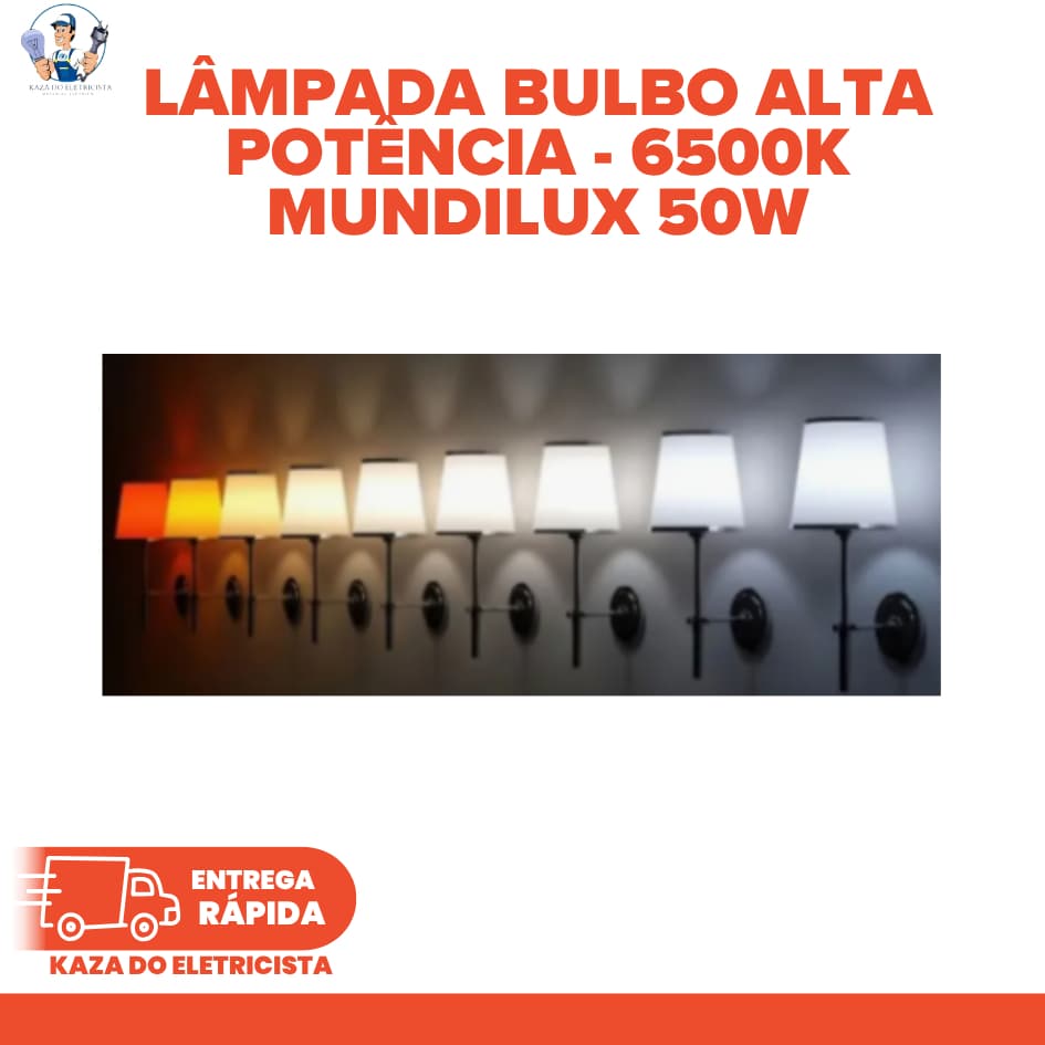 kit 10 Lâmpadas Bulbo LED Alta Potência 50W 6500K E27 Bivolt Mundilux 00116 3200 lúmens