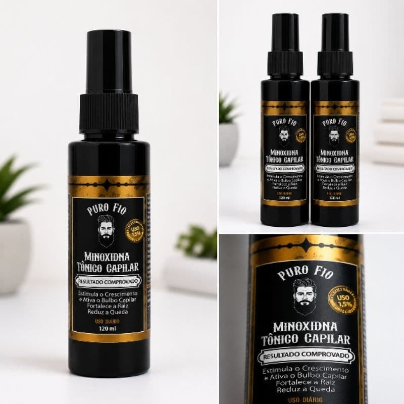 Tônico Capilar 120ml Crescimento Barba e Cabelo Antiqueda Fortalecedor Original
