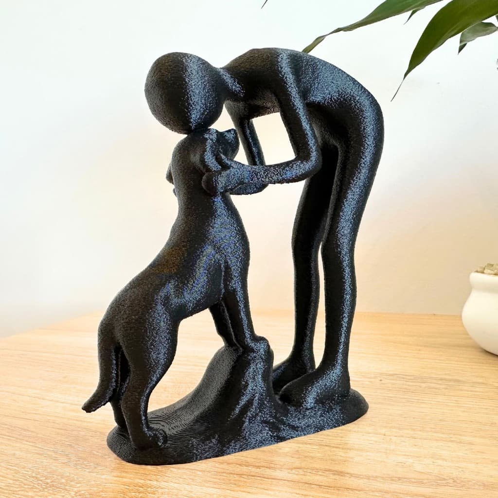 Escultura Pessoa Cachorro Pet | Decoração Presente - Zately