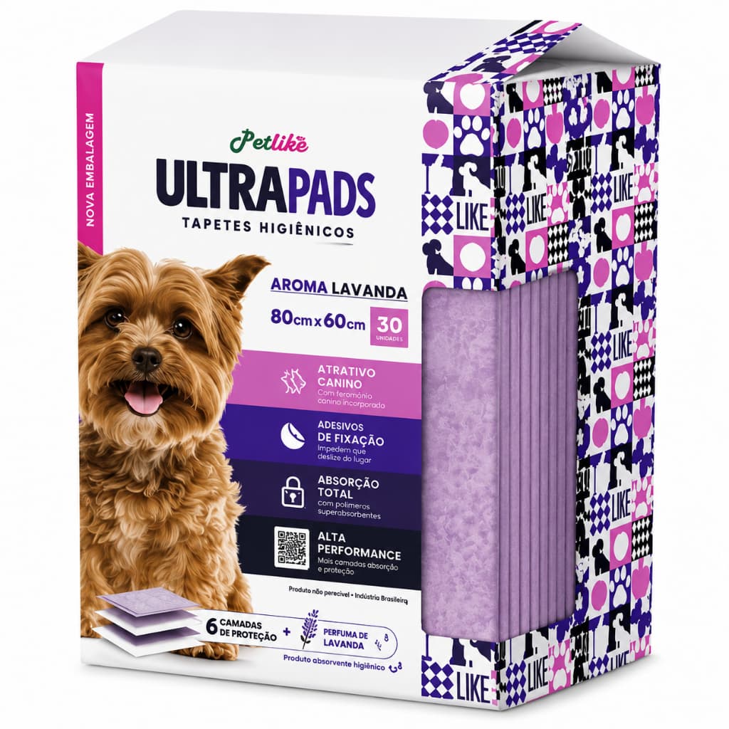 Ultra Pad 60x60 c/30 | Alta Absorção + Secagem Rápida + Lavanda