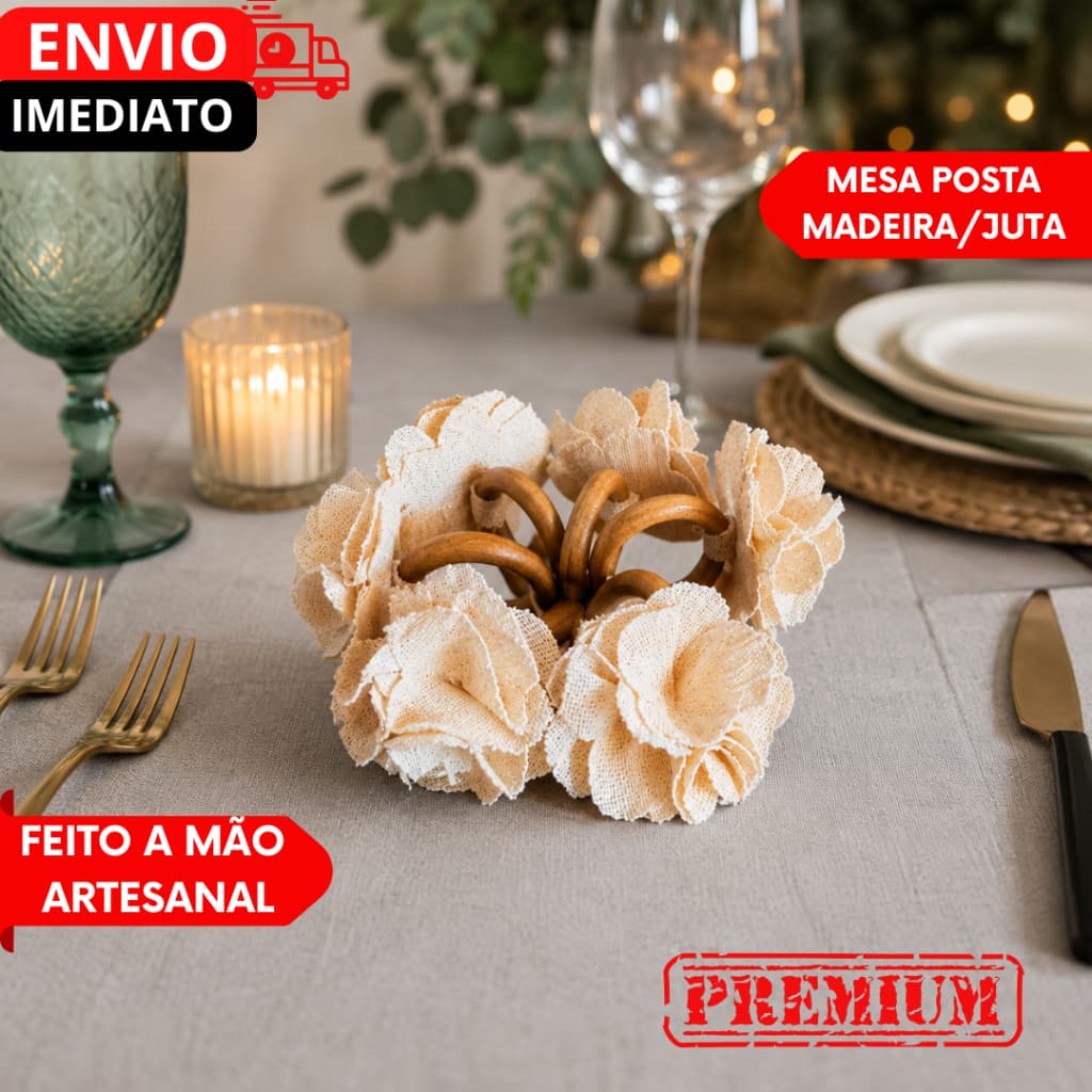 CONJUNTOS Argolas Porta Guardanapo Artesanal para Quem Ama Mesa Posta Elegante em Jantares e Eventos