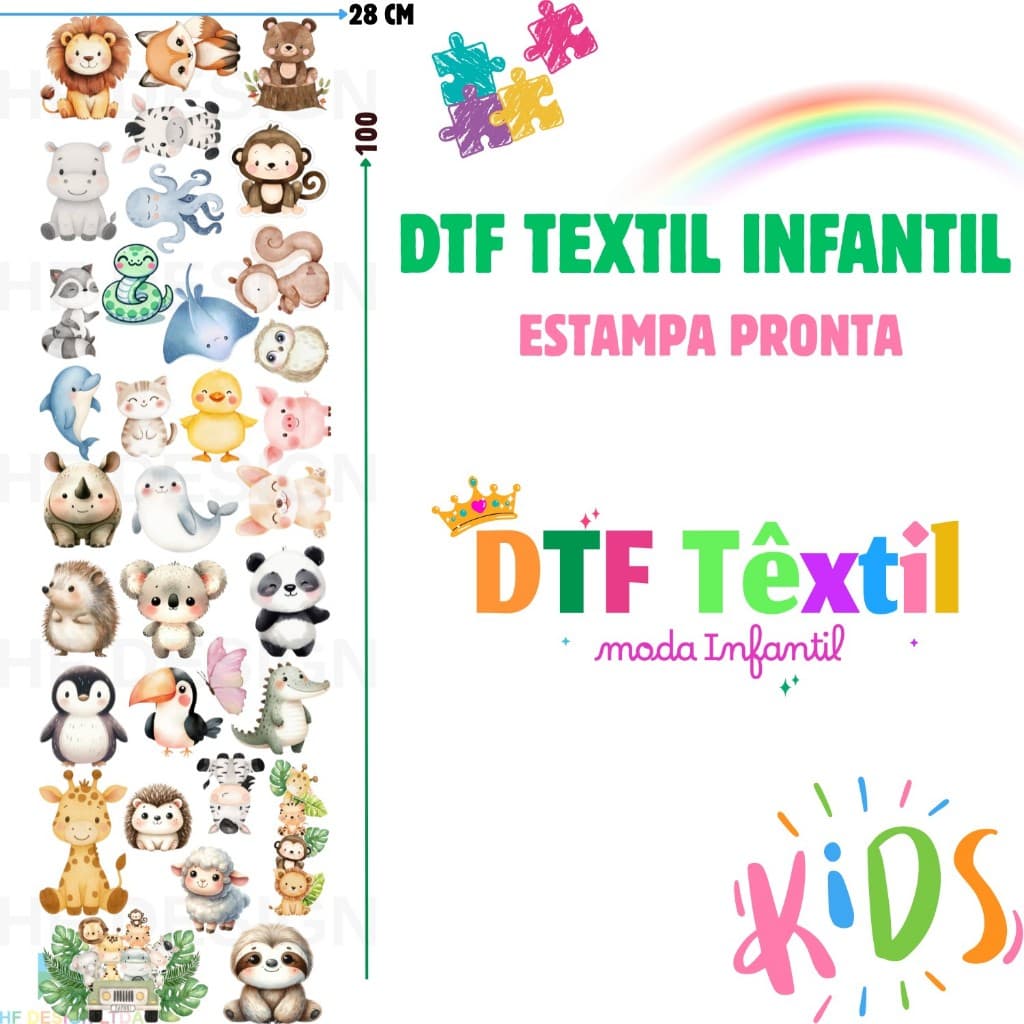 DTF Textil Aplique Termocolante Infantil Para Tecidos Estampa Pronta Ref811 Envio 24hs