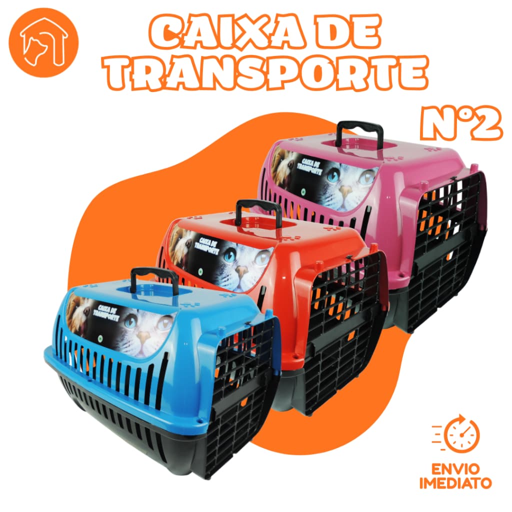 Caixa de Transporte N2 - Transportadora Pet - ( 1 - 5 ) Anos - Cachorro - Gato - GlamourPets