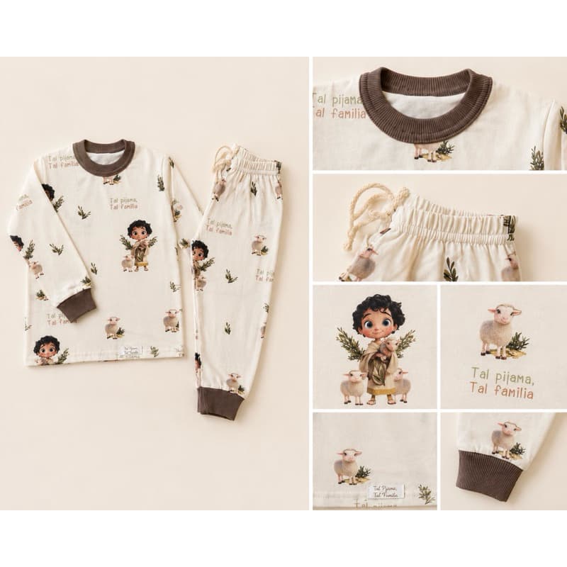 Pijama Infantil Coleção Bom Pastor, pijama inverno, pijamas Unissex - Tamanho 1 ao 12 -