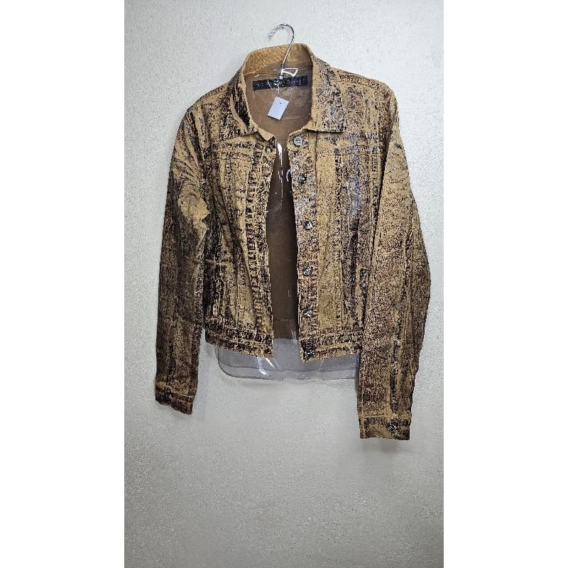 Jaqueta Casaco Feminina Animal Print Marrom Onça Leopardo M. Officer Tamanho 38 M Casual Festa Estampada Fashion