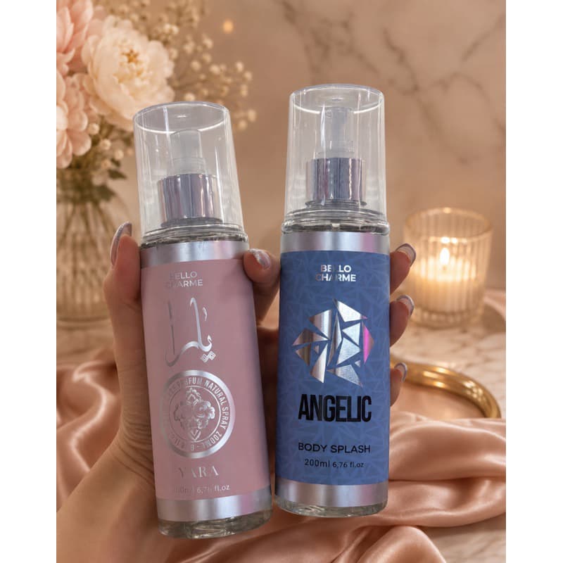Body Splash Feminino Árabe Bello Charme 200ml Longa Fixação Perfeito Para o Dia a Dia Envio Imediato