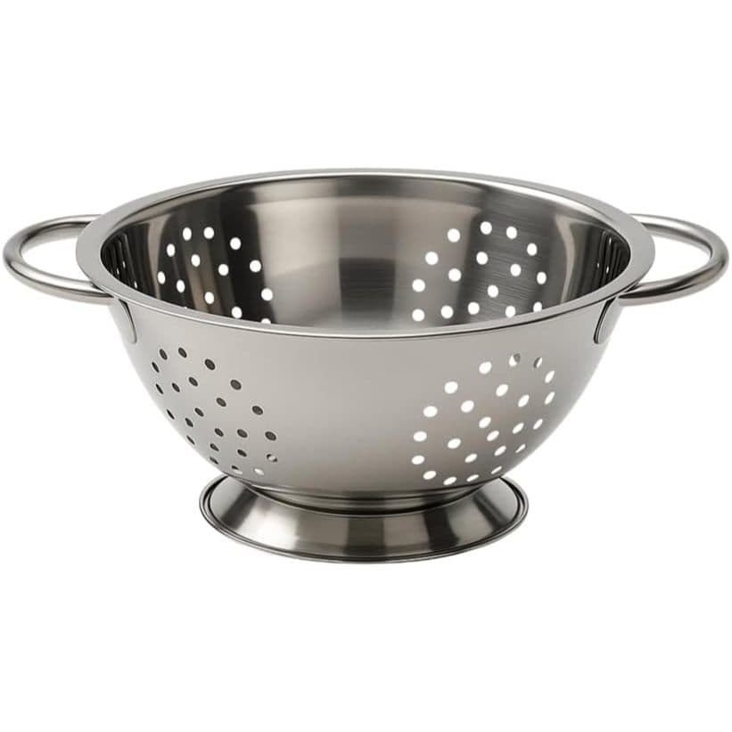 Escorredor de Massas em Aço Inox com Alça Multifuncional 25,5cm - Design Moderno e Fácil de Limpar