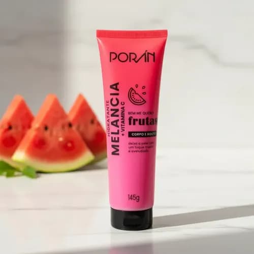 Hidratante Corporal Porán 145g Melancia e Vitamina C Pele Macia e Cheirosa