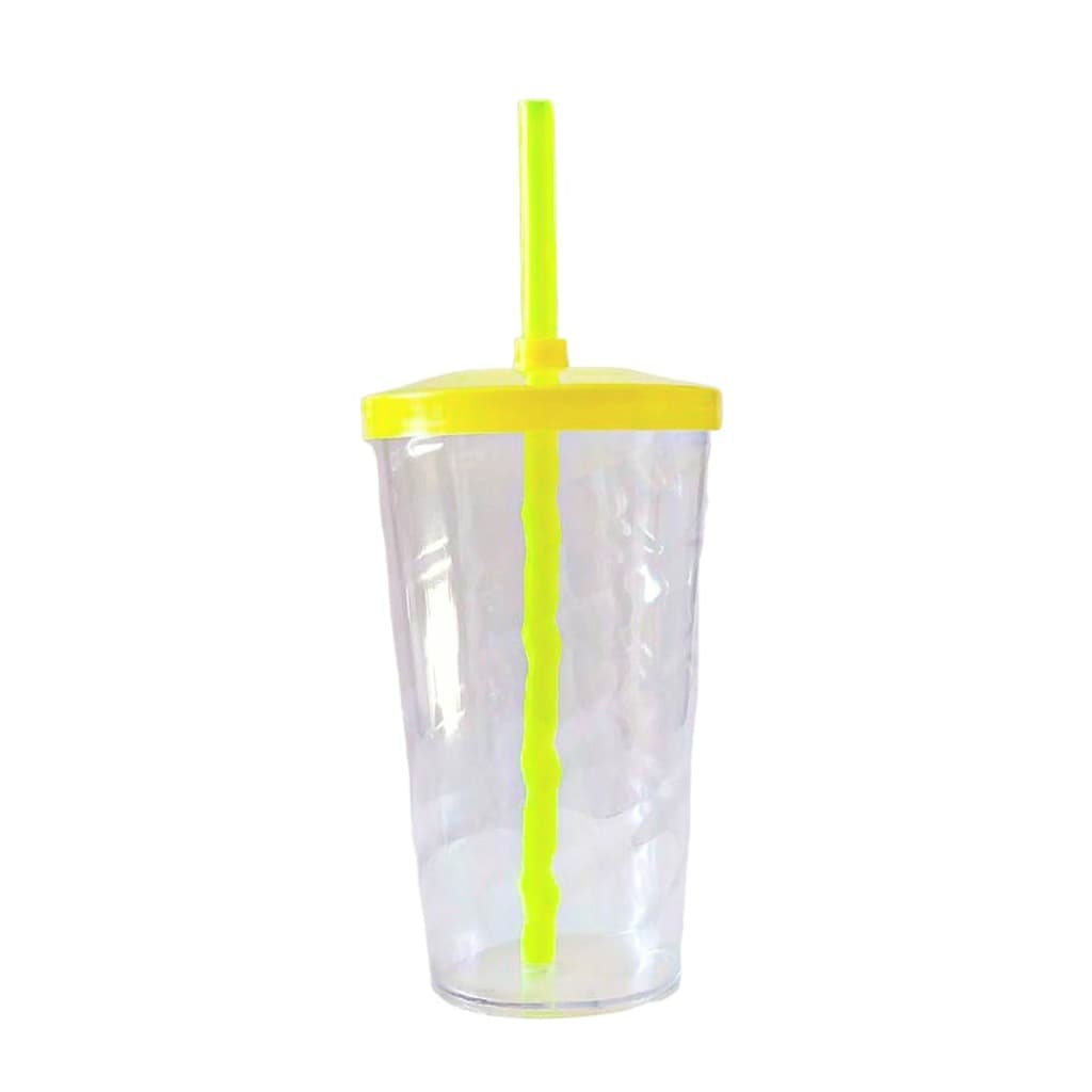 COPOS TWISTER CRISTAL  TRANSPARENTE 300ML COM TAMPA E CANUDO COLORIDOS PARA  PERSONALIZAR LEMBRANCINHA FESTA