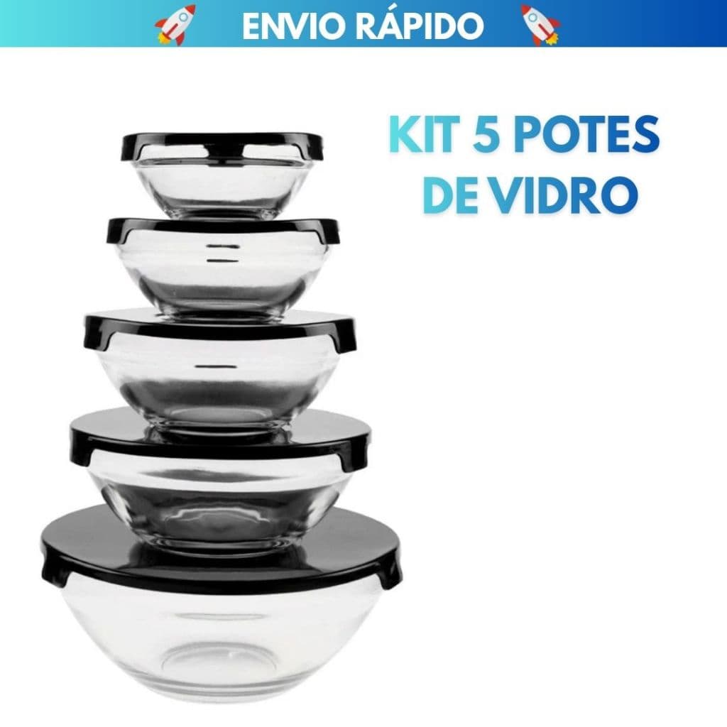 Pote de Vidro com Tampa Resistente–Perfeito para Organizar Alimentos na Cozinha, Freezer e Geladeira