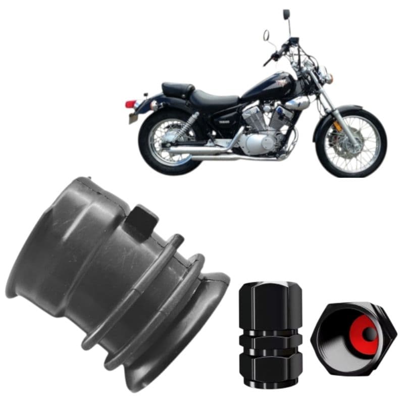 Condutor Ar Duto De Ar Yamaha Virago Kansas Furia 250 Vblade 250 Coletor Carburador Borracha Junção