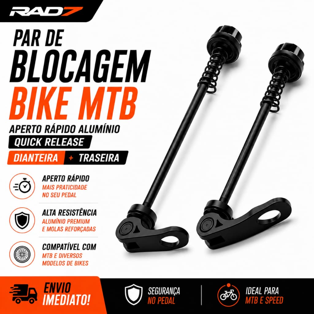 Par Blocagem Bike MTB Aperto Rápido Alumínio Quick Release