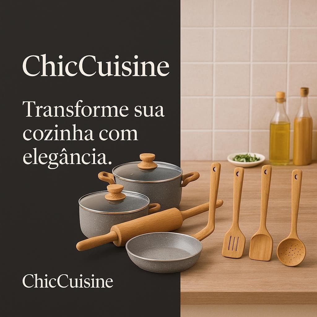 Kit Panelas Antiaderente Multifuncional Utensílios Cozinha Moderna