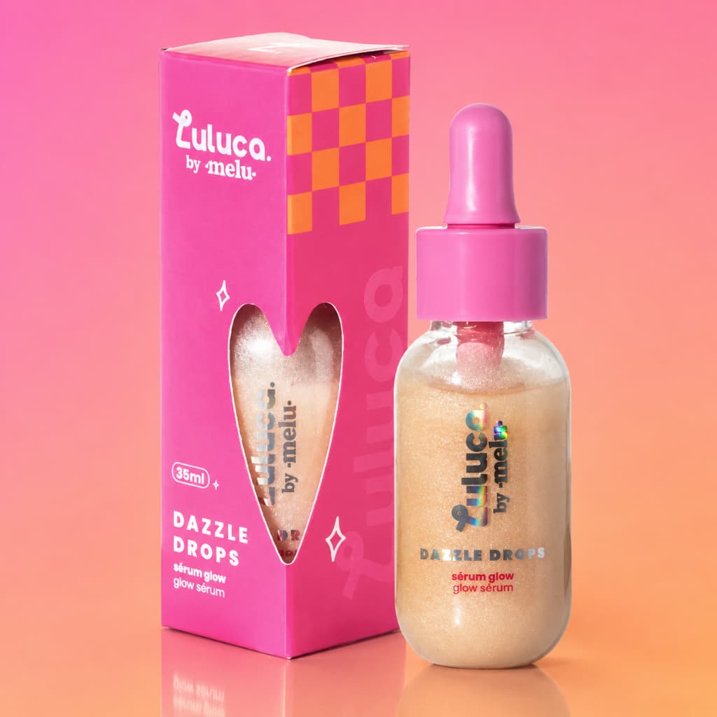 Serum Glow Dazzle Drops Luluca By Melu 35ml Pele Iluminada E Hidratada Efeito Glow Ácido Hialurônico Niacinamida