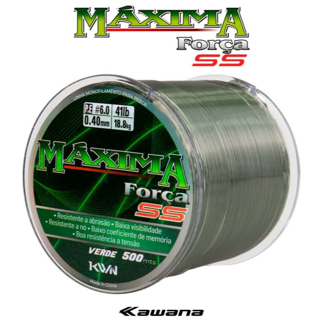 Linha de Pesca NYLON Maxima SS Verde 500mts - NOVA EMBALAGEM