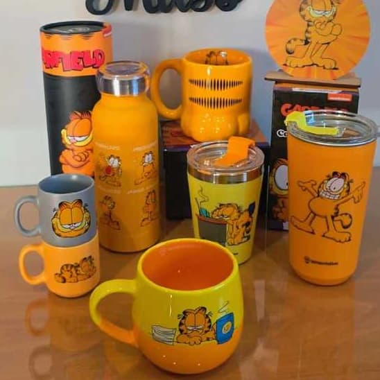 Garfield Caneca 3D Garrafa Copo Térmico Térmica Pata grafite moma Oficial Licenciado