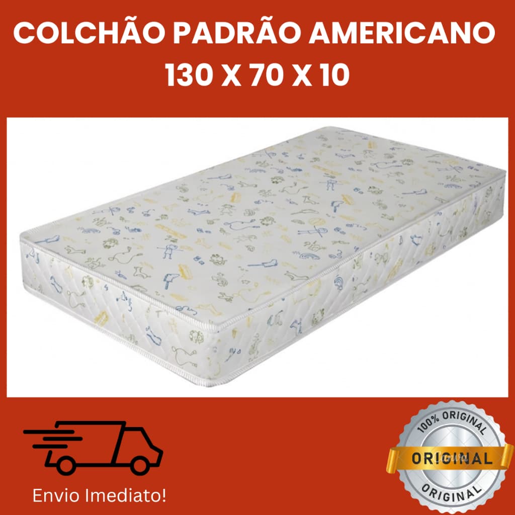 Colchão Berço 130x70 Padrão Americano D18 Baby Premium Macia - Envio Imediato