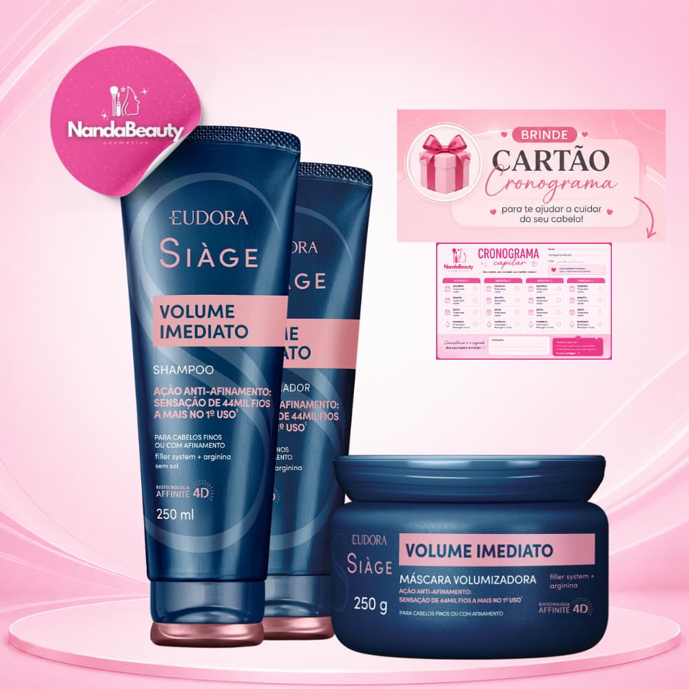Engrossaador de cabelo Kit Volume imeddiato Eudora Siáge  - Para cabelos finos e ralos com química
