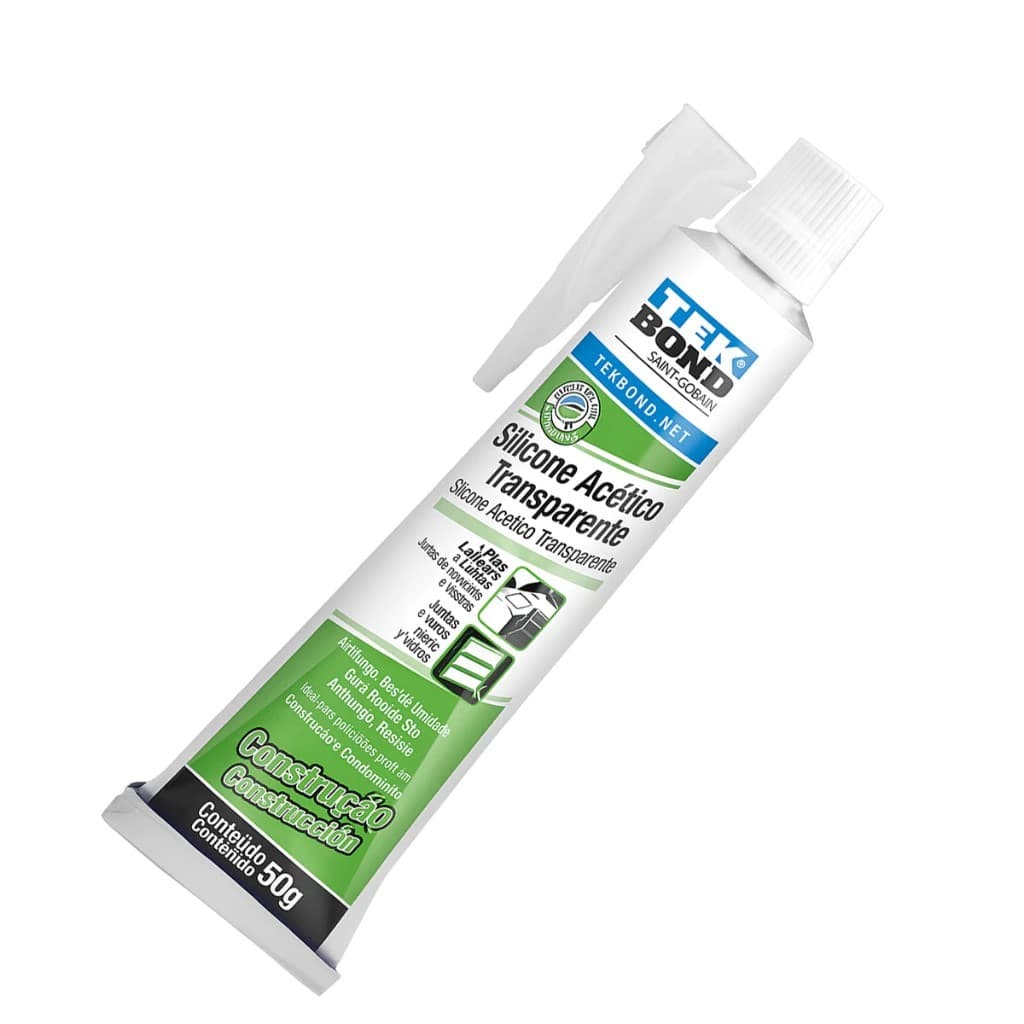 Silicone Transparente Vedação Selagem Bisnaga 50g TEKBOND